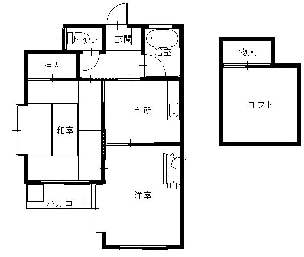 西彼杵郡時津町元村郷のアパートの間取り