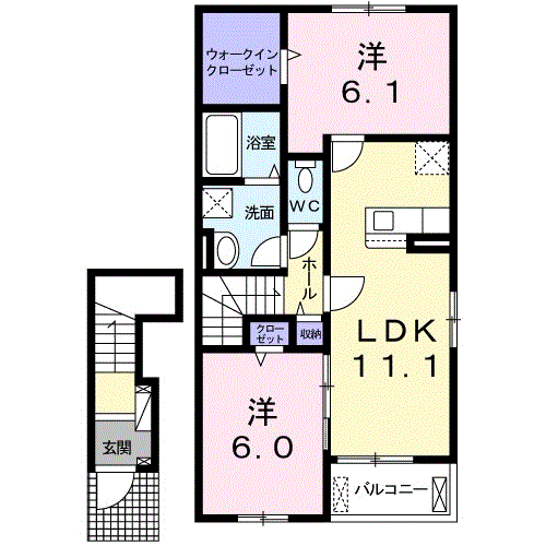 ブリーゼ　西岡屋　Iの間取り