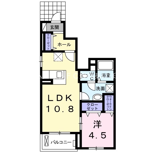 豊川市御津町御馬のアパートの間取り