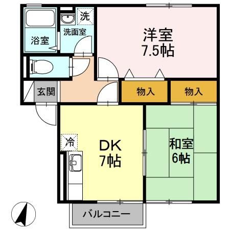 エスポワール多川の間取り