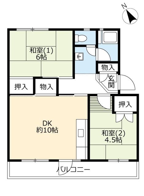 ＵＲ桃山南の間取り