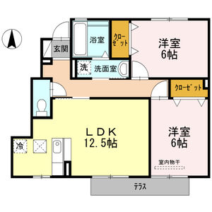 グラニュータウン　D棟の間取り