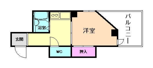 大阪市都島区中野町のマンションの間取り