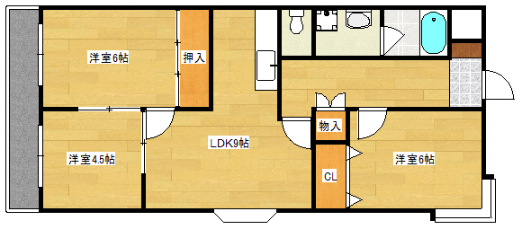 広島市西区古江西町のマンションの間取り