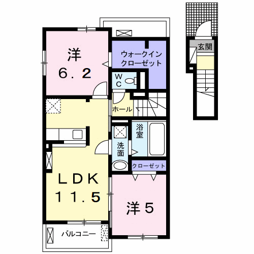 エテルノ木ノ本Ｂの間取り