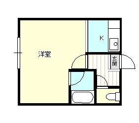 新発田市東新町のアパートの間取り