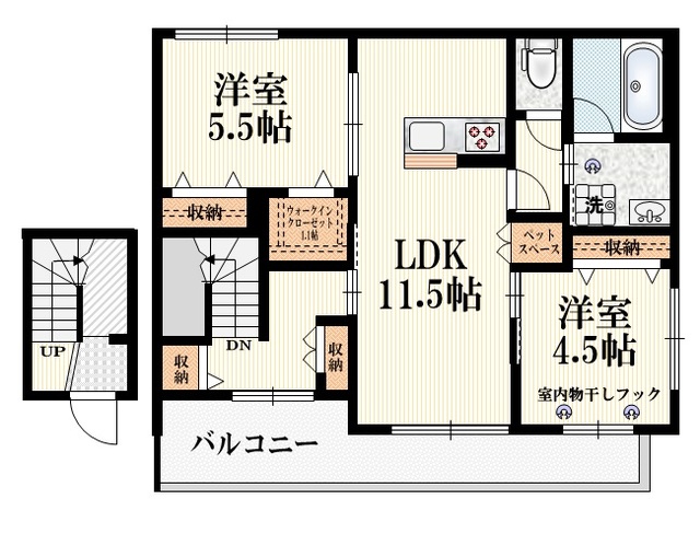 【三鷹市牟礼のマンションの間取り】