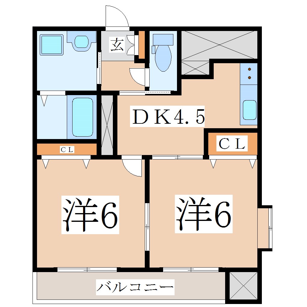 鹿児島市西千石町のマンションの間取り