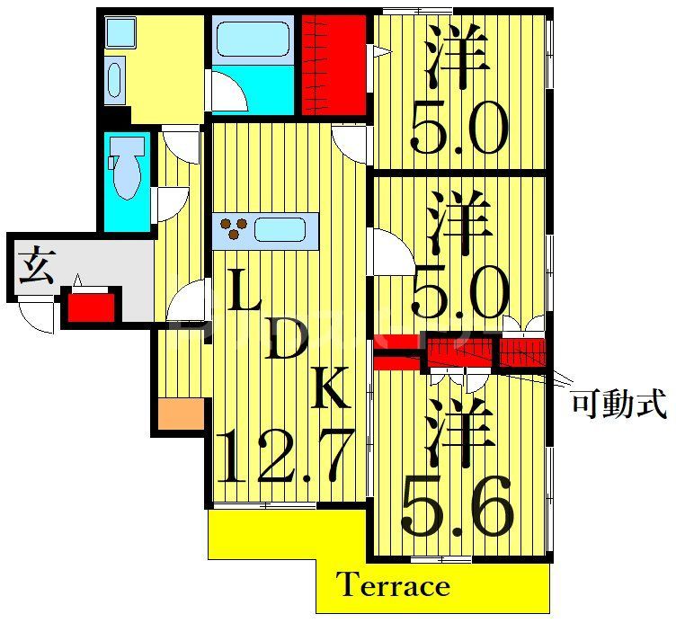 葛飾区東堀切のマンションの間取り