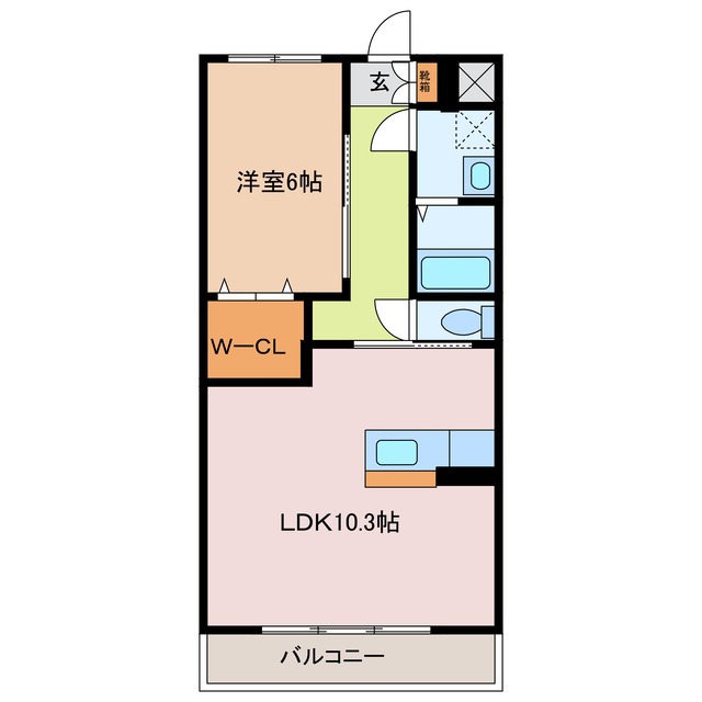 メゾンブローニュ伊勢の間取り