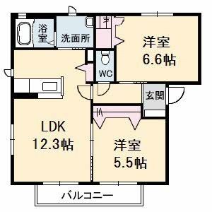 メゾン　ド　セードル　Ａ棟の間取り