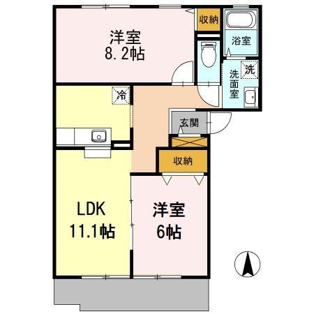 エクセルハイツA棟の間取り