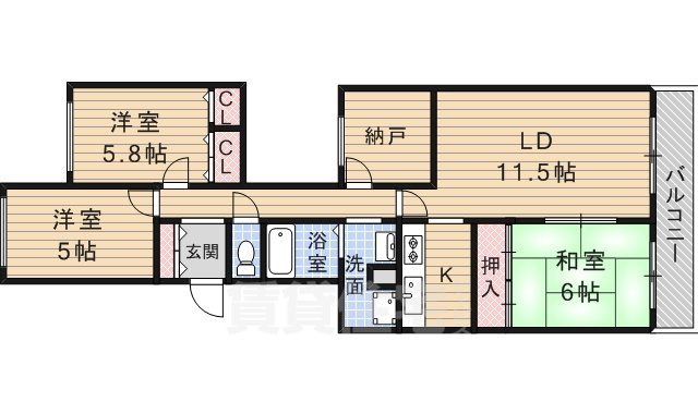 コープヒルズ美桜の間取り