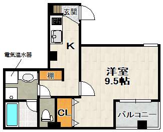 Clair逆瀬川（クレール）の間取り