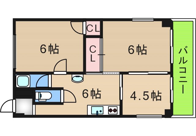 グランビルド北加賀屋IIの間取り