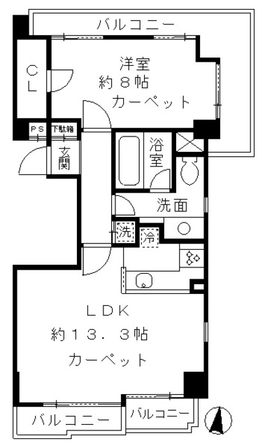 弦巻イーストの間取り