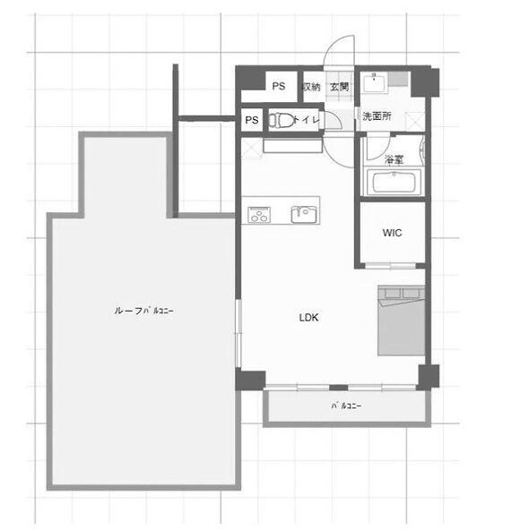 渋谷区代々木のマンションの間取り