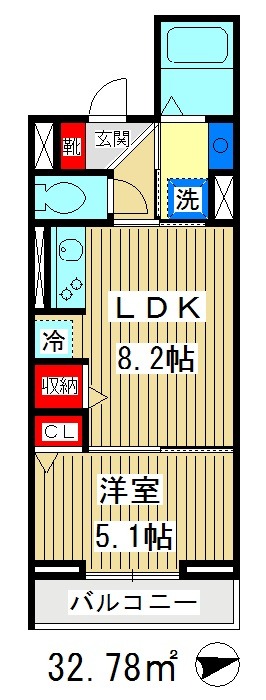 板橋区東新町のアパートの間取り