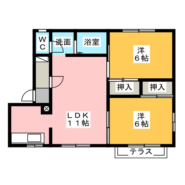 ベルテ西川の間取り