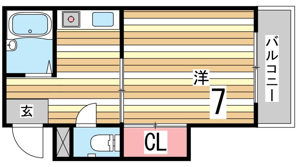 芦屋市打出町のマンションの間取り