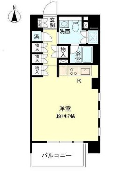 港区芝のマンションの間取り