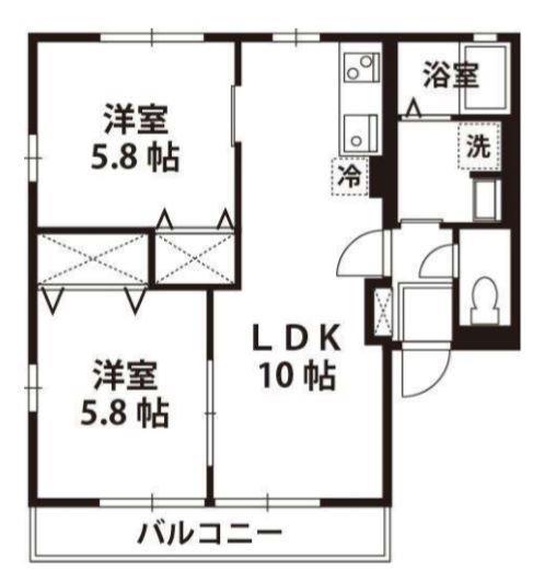 メゾン高田Ｂの間取り