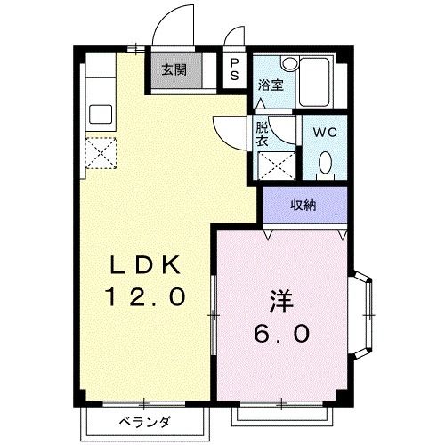 下野市駅東のアパートの間取り