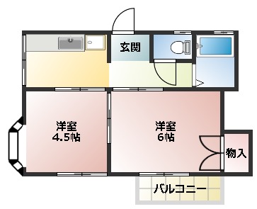 貝戸ハイツの間取り