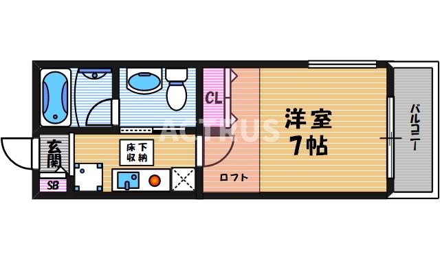 大阪市阿倍野区昭和町のマンションの間取り