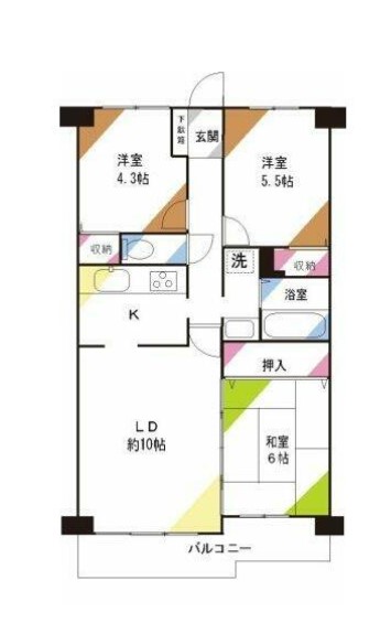 ラミーユ大宮ハイライズルナール棟の間取り