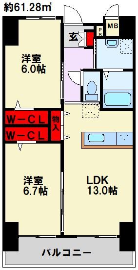 TGボナール浅川台 A棟の間取り