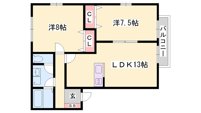 ソレイユ細江の間取り