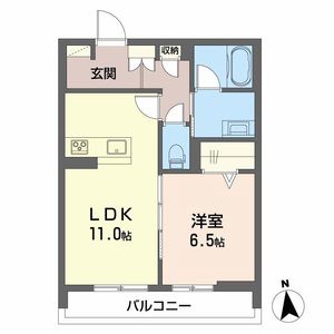 シャーメゾンリッツカジワラの間取り