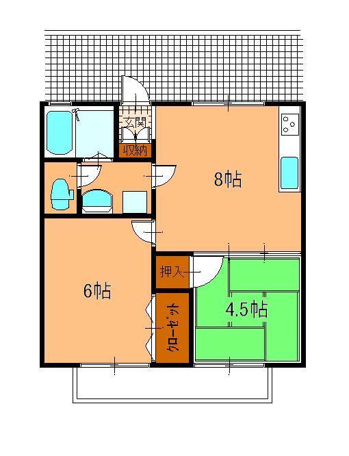 マジェスティ1998北館の間取り