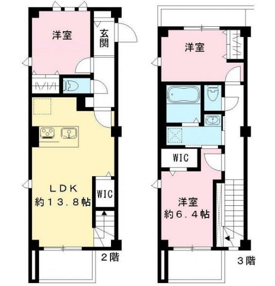 市川市東菅野のマンションの間取り