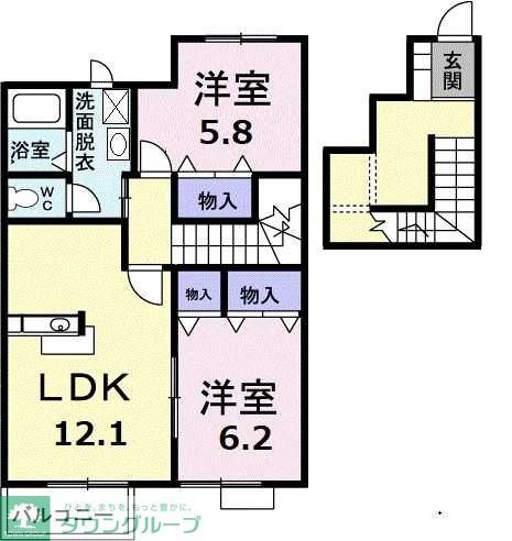 【スカイヴィレッジ　Bの間取り】