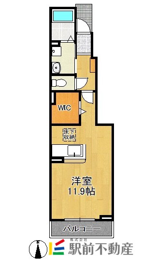 大牟田市大字宮部のアパートの間取り