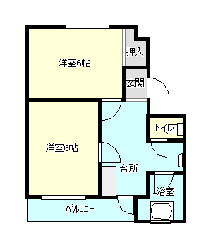 ふらっと原町2号棟の間取り