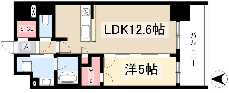 S-RESIDENCE亀島駅前blazeの間取り