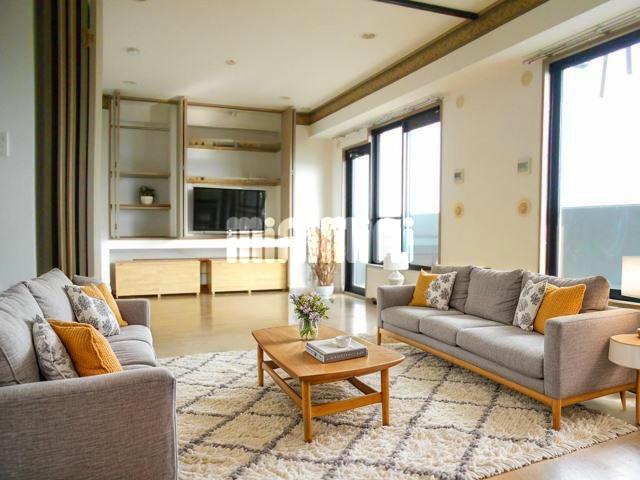 居室・リビング　※ＣＧ加工のため家具は現地になく、賃料に含まれません