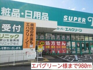 ドラックストア　エバグリーン様（ドラッグストア）まで980m
