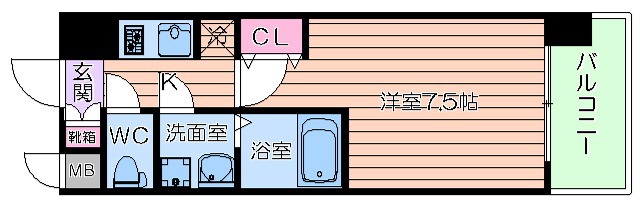 クレアートクラウン天王寺の間取り写真