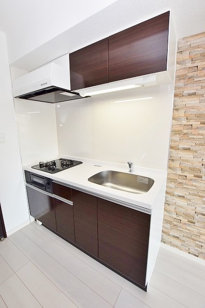 キッチン　★2口ガスシステムキッチン(グリル付き)★