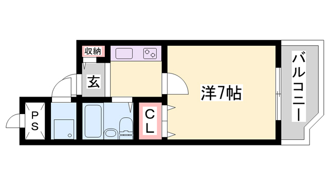 ＪＲ山陽本線 西明石駅 徒歩8分 5階建 築37年の間取り写真