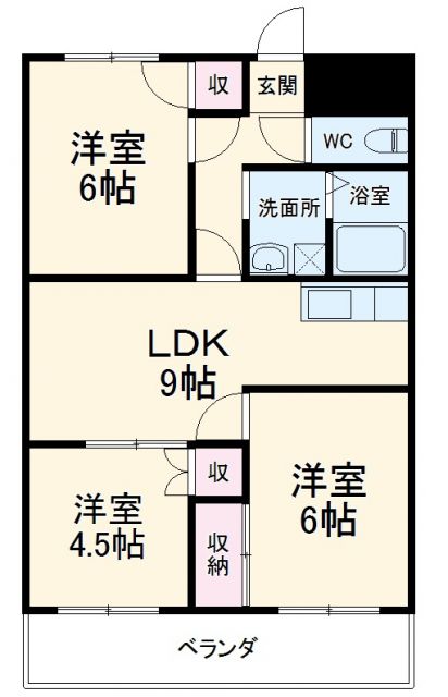 サンライフ弁天の間取り