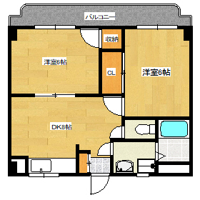 広島市南区翠のマンションの間取り