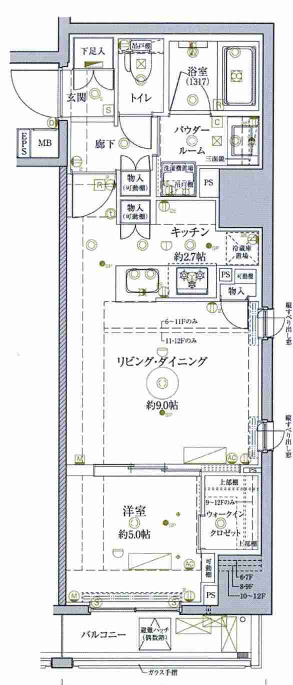 【クレイシア秋葉原ラグゼスウィートの間取り】