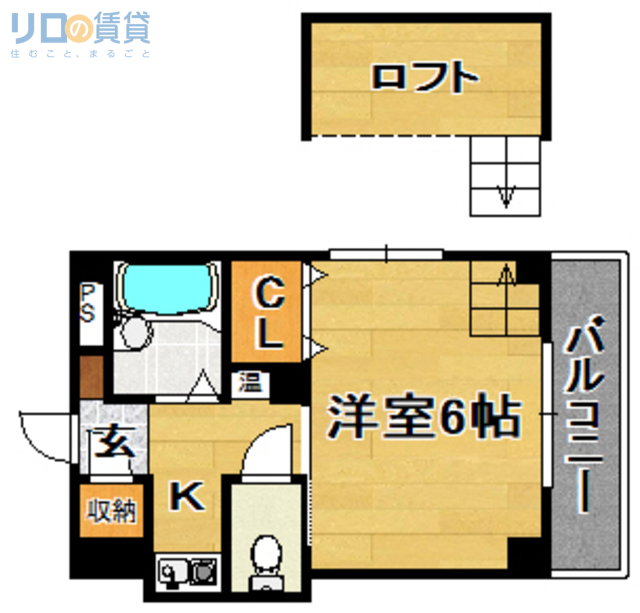 大阪市東淀川区淡路のマンションの間取り