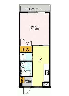 米子市車尾のアパートの間取り