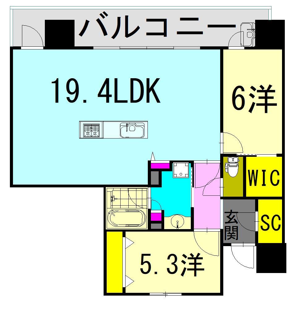 アルファゲートタワー福山駅前の間取り